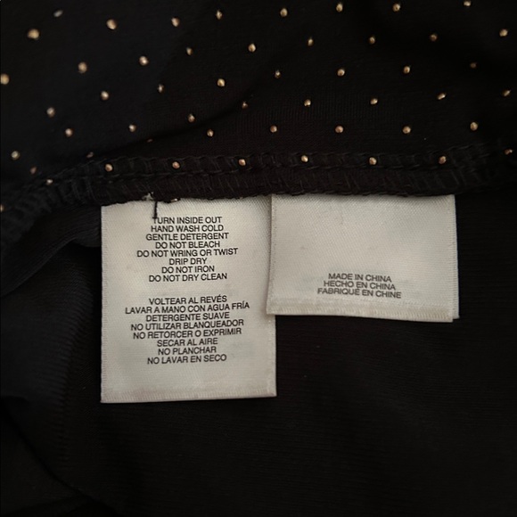 Nine West black gold studded wide leg flowy palazzo pull on pants NWT medium - Picture 14 of 15